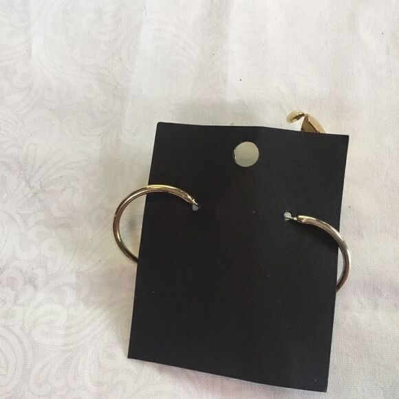 Goldtone Hoop Pierced Earrings - Picture 1 of 5